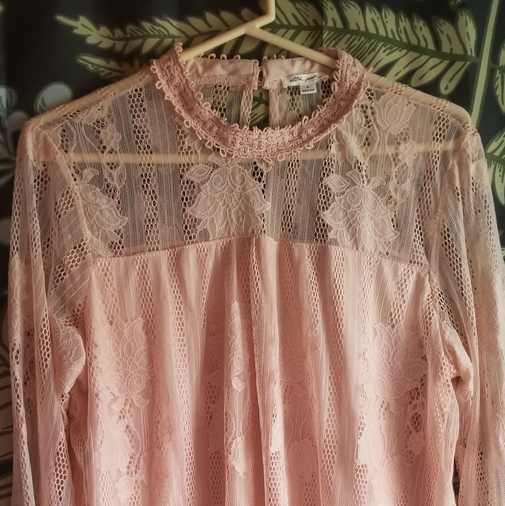 Lace Blouse Pink XL